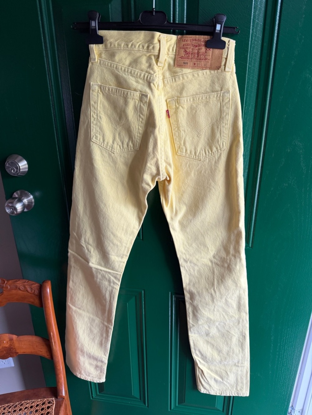 Levi's Soft Yellow Boot Cut Jeans - Picture 2 of 2
